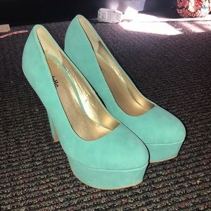 Turquoise heels